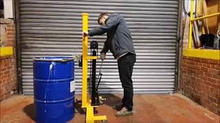 Hydraulic Low Profile Drum Lifter with high lift.