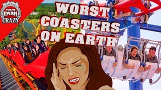 Top 10 WORST Roller Coasters on Earth 🎢👎🤕