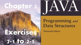 Programming in Java Part 1, Chapter 2: Elementary Programming, Exercises 2-1 to 2-5.