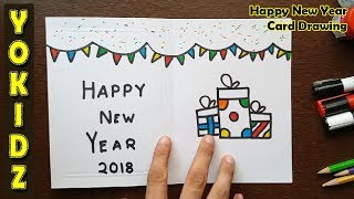 Happy New Year Card Drawing 2024