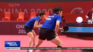 Olympics table tennis simulation: Xu \u0026 Sun clinch mixed doubles title | 2020中国乒乓球队奥运模拟赛 许昕孙颖莎混双夺冠