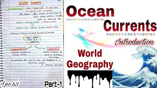 Ocean currents -- Introduction (Part 1) || World Geography || Lec.63 || An Aspirant !