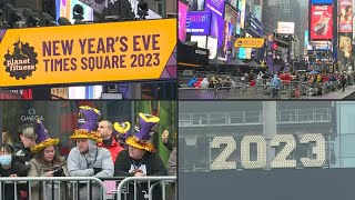 Revelers line up at New York's Times Square ahead of New Year's Eve celebrations | AFP