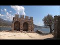 lake castle latmos antik kenti kaya mezarlari herakleia bafa lake turkey