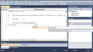 Visual Basic Tutorial 46 Optional ByVal 