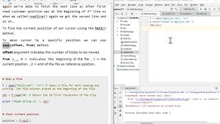 26. Python - File Handling - Seek / Location / Cursor Location