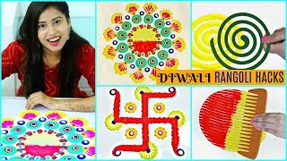 Super Easy DIY Rangoli Hacks  | #Diwali #Colours  #Anaysa #DIYQueen