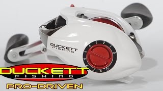 Close up look at the Duckett Fishing 360 casting reel