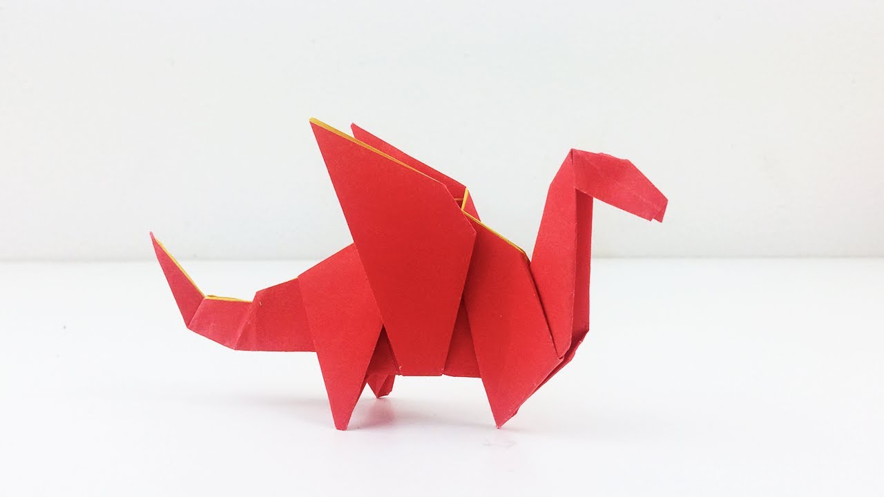Easy Origami Dragon Tutorial Youtube