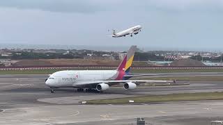 韓亞航空 A380  Seoul–Taipei  OZ711 起降紀錄  ｜Korean Asiana Airlines