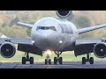 unbelievable md 11 landing on a wet runway 4k