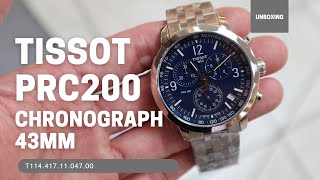 UNBOXING 2021 TISSOT PRC 200 CHRONOGRAPH BLUE DIAL T114.417.11.047.00