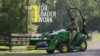 The 120R Quik™-Park Loader Overview | John Deere Compact Tractors