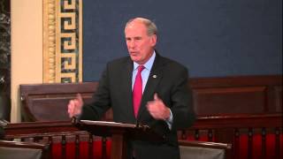 Coats speaks on the Senate Floor after budget talks at the White House