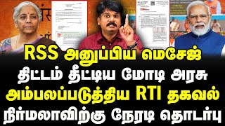 RSS அனுப்பிய மெசேஜ் | திட்டம் தீட்டிய மோடி | Nirmala sitharaman exposed | Madras review | Sathyaraj