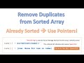 Remove Duplicates from Sorted Array