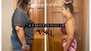 8 months post op VSG bariatric surgery | Smaller feet, hair loss, long periods, vacation! 🍹🏝️