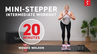Mini Stepper Intermediate Workout: FAT BURNING CIRCUIT w/DUMBBELLS | 20 Minutes