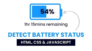 Detect Battery Status With Javascript