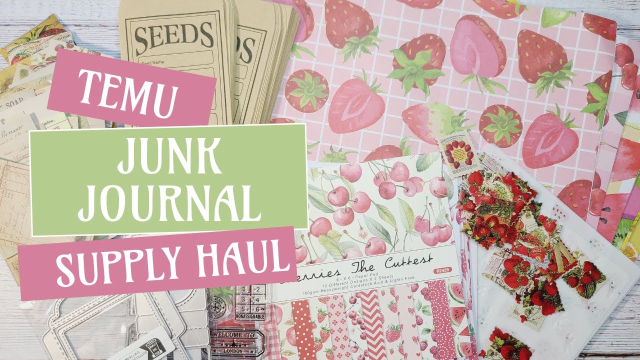 Junk Journal Supply Haul Temu Youtube
