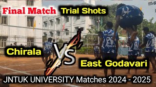 FINAL MATCH TRIAL SHOTS at NEC COLLEGE | #kamalvideos | JNTUK UNIVERSITY Matches 2024 - 2025 #volley