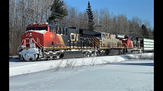 CN 461 with Dead DPU   Stop at St Paulin  28 FEB 22