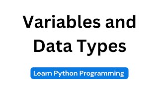 Variables and primitive data types | Python Tutorial