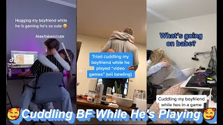 Cuddling Boyfriend while playing video games | Video Compilation