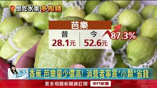 8月豪雨亂產量　價飆！ 香蕉漲204%、芭樂漲87%