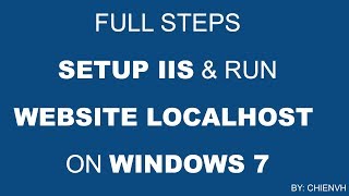 Full Steps Setup IIS & Run Website Localhost on Windows 7