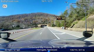 Saturday with BigRigSteve, Albany TN to Cumberland Gap US 25