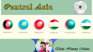 Central Asia National Anthems (All Countries of Central Asia) - Performed By Elsie Honny