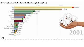 Exploring the World's Top Cotton lint ginned Producing Nations Tons