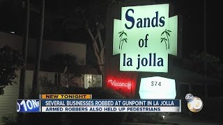 Several La Jolla businesses robbed at gunpoint