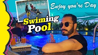 1st Swiming 🏊‍♂️Pool in Khategaon || 🏖Poll Party 🤿Rain Dance Open to All || @niravnarmadavlog📌Book now