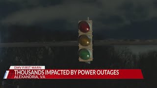 High winds impact traffic, leaves thousands without power across DMV