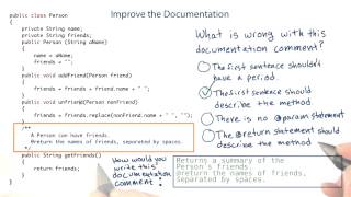 Improving the Documentation - Intro to Java Programming