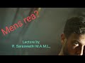 Legal Maxim- Actus reus- Mens rea- Explanation in Tamil