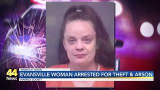 Evansville Woman Arrested for Theft and Arson of Elberfeld Home