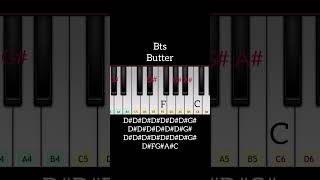 BTS-Butter|piano tutorial #shorts #youtubeshorts #shortsvideo #trending #viral #bts
