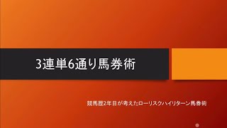 【3連単6通り馬券術】競馬歴2年目が考えたローリスクハイリターン馬券術