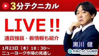 見通しズバリ！3分テクニカル分析「ライブ‼」 NY市場の見通し　2025年1月23日