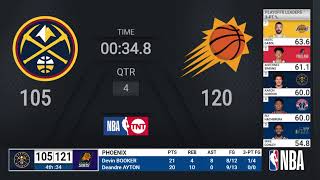Nuggets @ Suns | NBA Playoffs on TNT Live Scoreboard