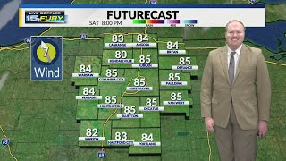 Muggy and mild Saturday night ahead