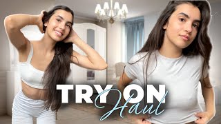 [4K]  Transparent | Try-On Haul |Trying on Two Cozy Sets with Top and Shorts