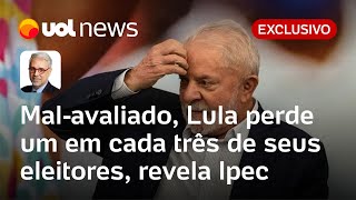 Avaliação de Lula: Presidente perde um em cada três de seus eleitores, revela Ipec | Toledo