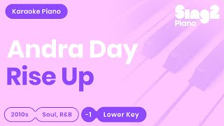 Rise Up - Andra Day (Lower Key) Karaoke Piano