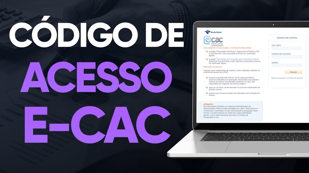 PASSO A PASSO DE COMO CRIAR CÓDIGO DE ACESSO E-CAC (IRPF 2023) - YouTube