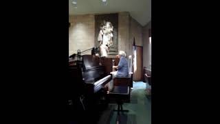 Zonda Montgomery, age 92,  plays the organ