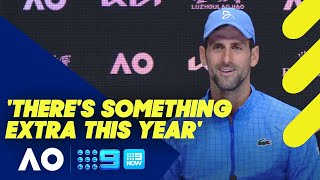Djokovic feeling extra drive this Australian Open:  Post Match Presser | Wide World of Sports